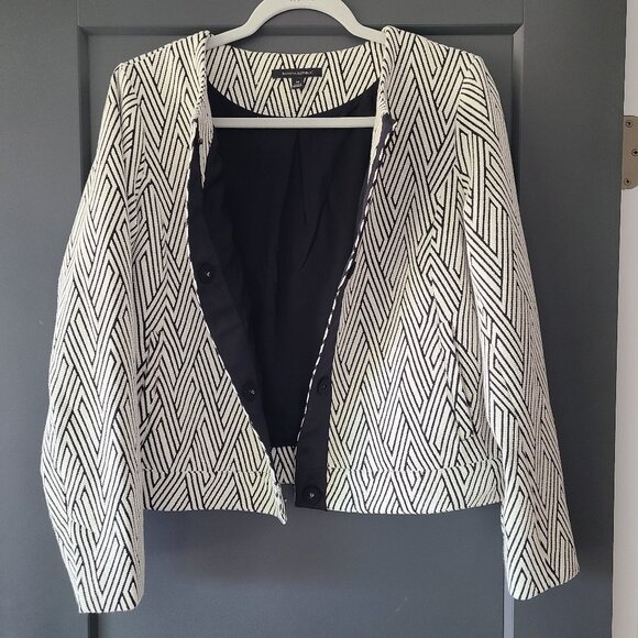 Banana Republic Zigzag Jacquard Knit Jacket Size M - Picture 5 of 8